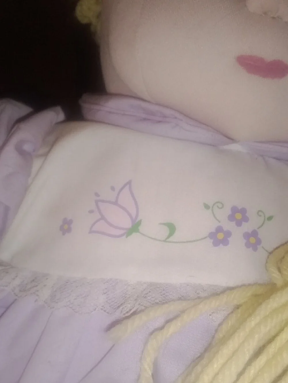 Vintage 1985 Coleco Cabbage Patch Kids All-Cloth Doll P6 Stamp, Pink Floral Embr